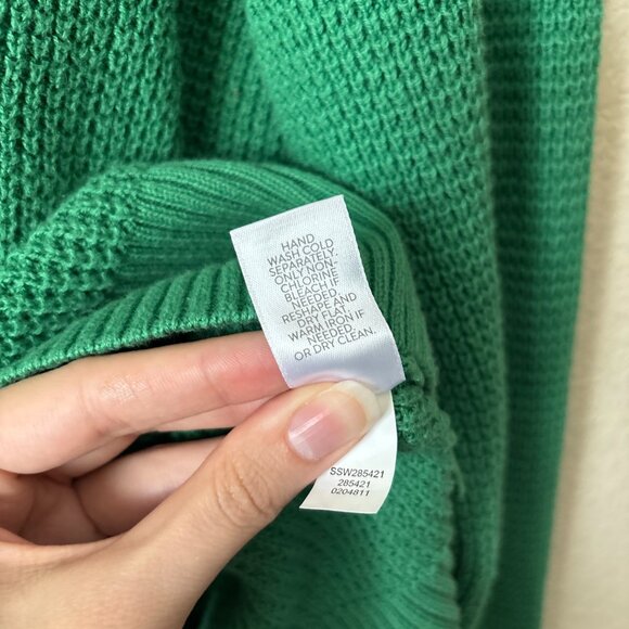 J. Jill Knit Green Button Up Cotton Blend Cardigan Sweater - Picture 8 of 11